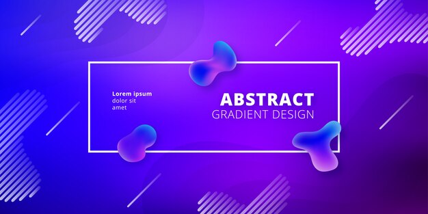 Fluid style geometric background - Futuristic minimal gradient template