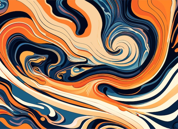 Fluid texture background with abstract swirling paint effect