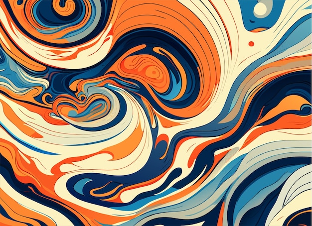 Fluid texture background with abstract swirling paint effect