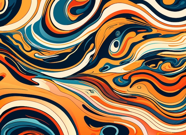 Fluid texture background with abstract swirling paint effect