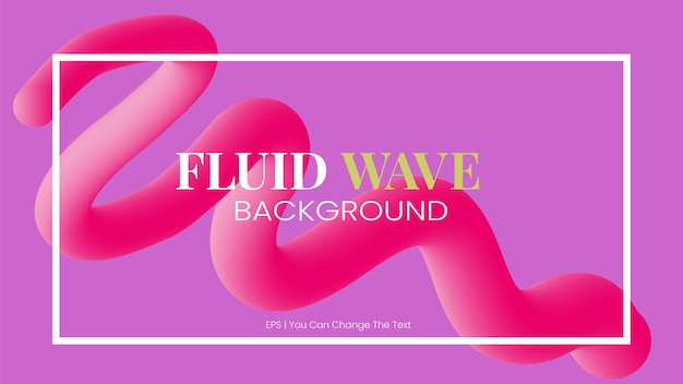 Fluid wave background with pink gradient fluid and purple color