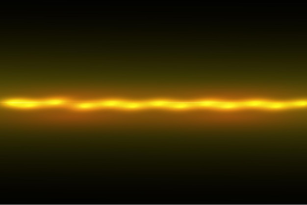 Vector fluorescent yellow line on black background