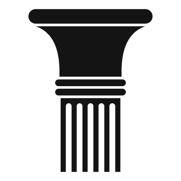 Fluted column icon Simple illustration of fluted column vector icon for web