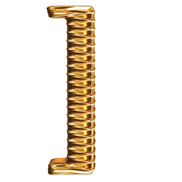 Вектор Рифленое золото горизонтально 3d символ