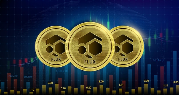 Vector flux coin cryptocurrency blockchain future digital currency replacement technology alternative