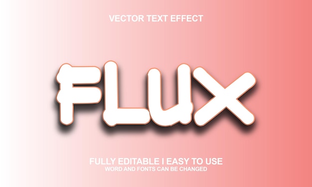 Flux 編集可能なフォントベクトルテキスト効果