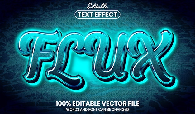 Текст Flux, редактируемый текстовый эффект в стиле шрифта