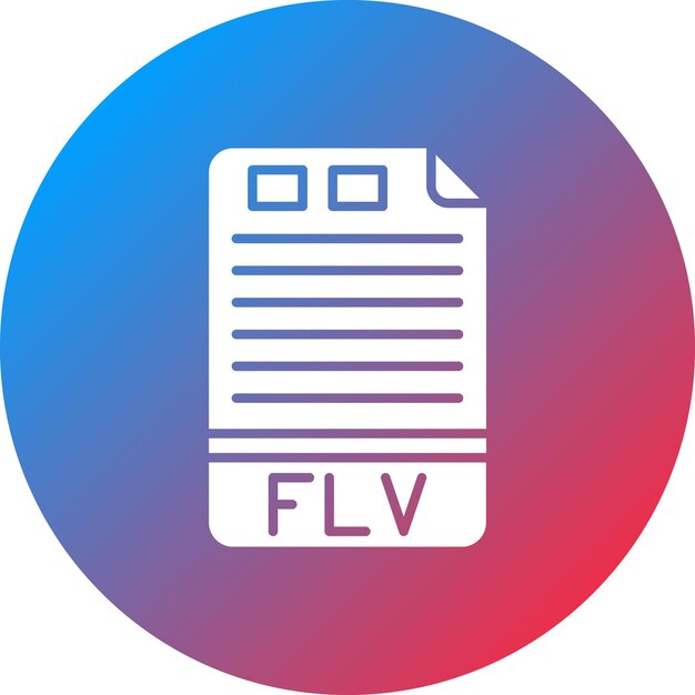 Vector flv icon vector image can be used for file formats