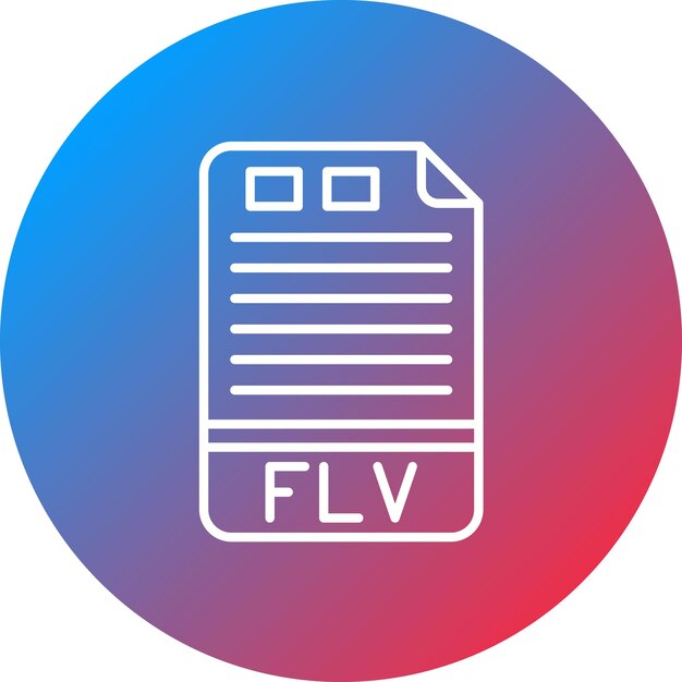 FLV アイコン ベクトル画像 ファイルフォーマットに使用できます