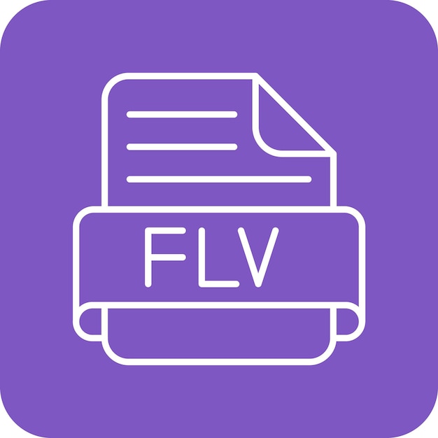 Vector flv icon