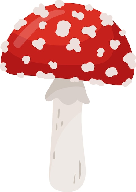 Vector fly agaric mushroom