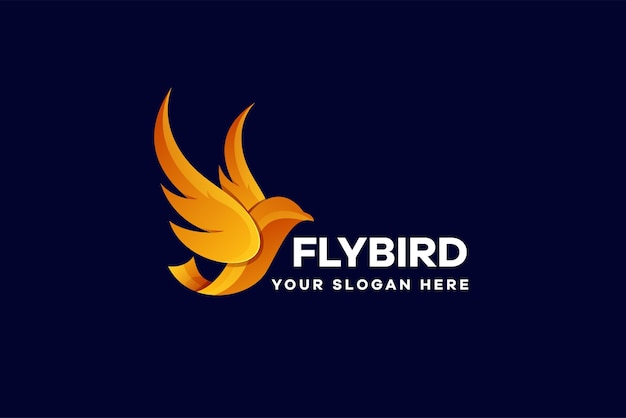 Логотип векторной иллюстрации fly bird