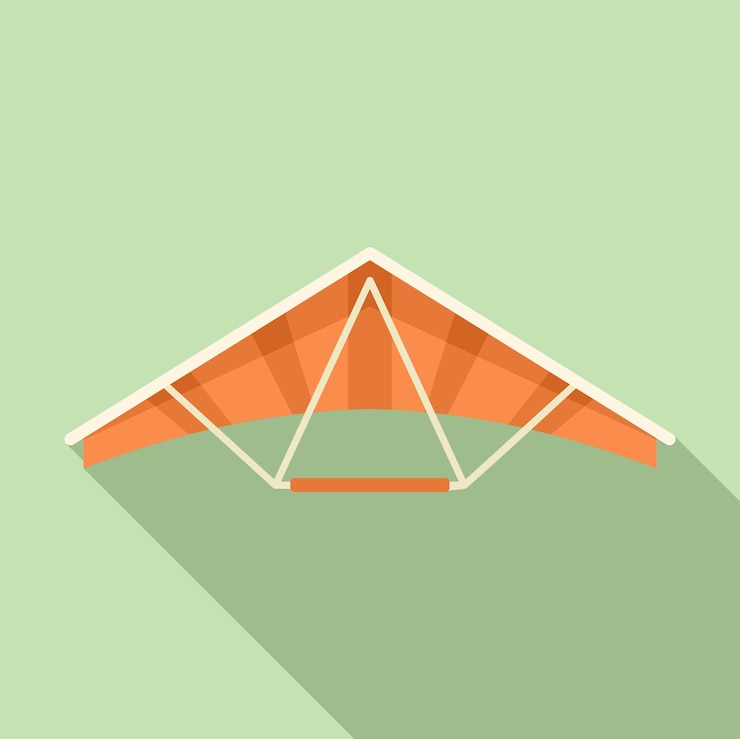 Vector fly glider icon flat vector para air hobby plane