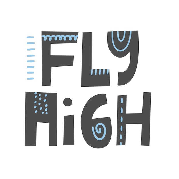 Fly high vector print