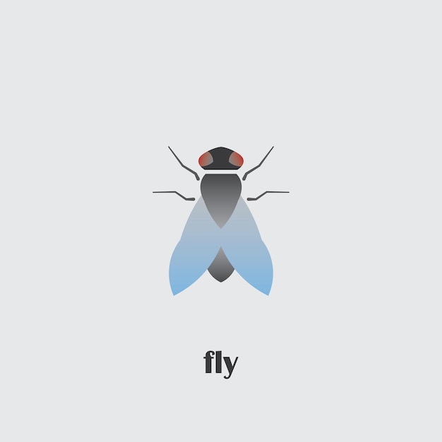 Fly logo with minimalistic designanimal logo