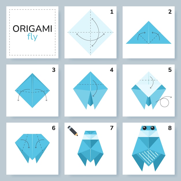 Схема оригами с полетом, движущаяся модель. Оригами для детей. Шаг за шагом, как сделать милое оригами.