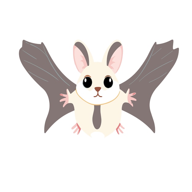 Fly squirrel dier vector illustratie