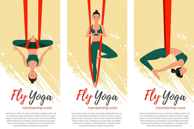 Fly yoga concept illustratie