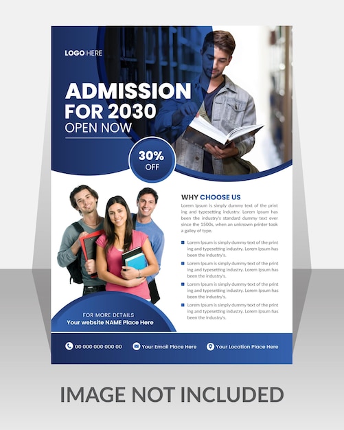 A flyer for admission for the university of chicago.