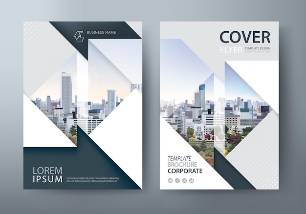 Vector flyer book cover template layout in a4 size