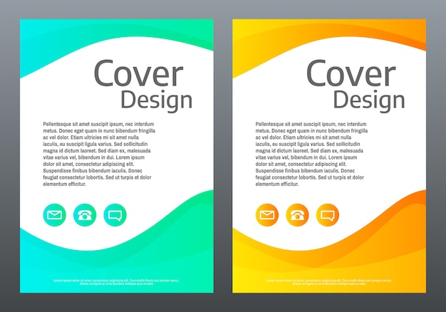 Vector flyer . bright gradient waves on white background. cover template with color lines. creative composition. trendy  illustration.