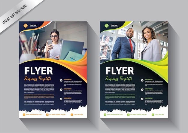 Vector flyer brochure business template for annual report design