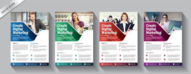 flyer brochure business template with new idea