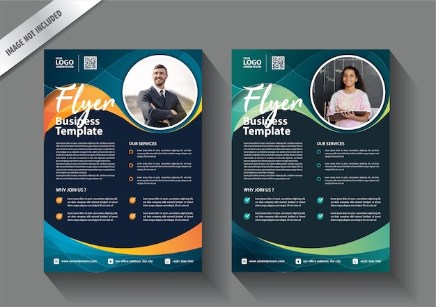 Vector flyer brochure business template with new idea