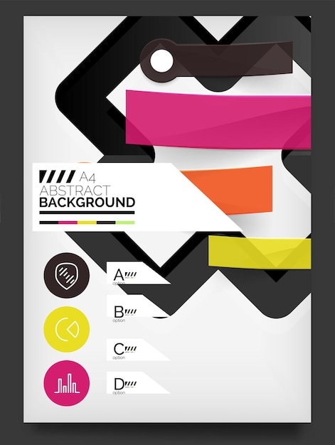 Vector flyer brochure design template