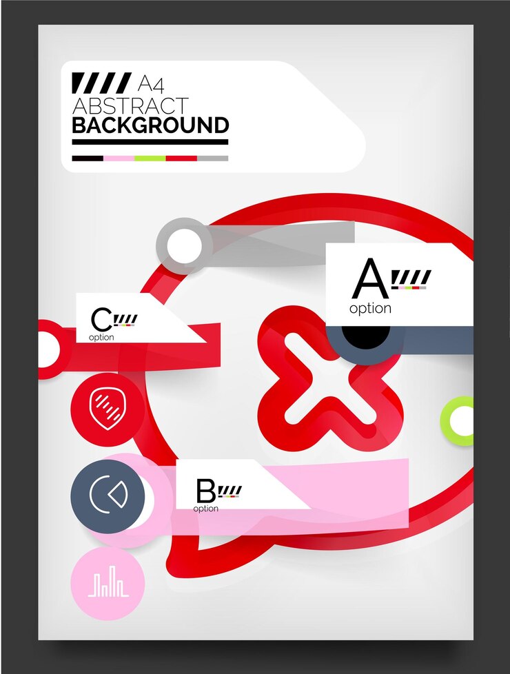 Vector flyer brochure design template
