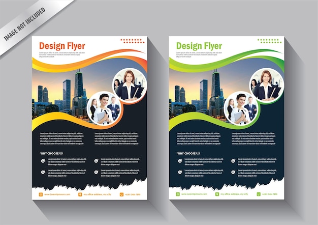 flyer brochure zakelijke sjabloon voor jaarverslag ontwerp