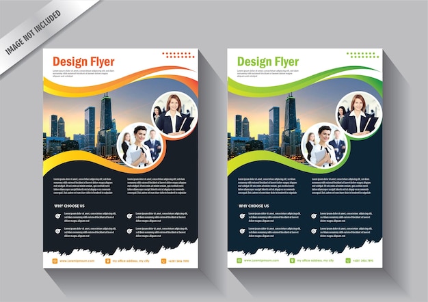 Flyer brochure zakelijke sjabloon voor jaarverslag ontwerp