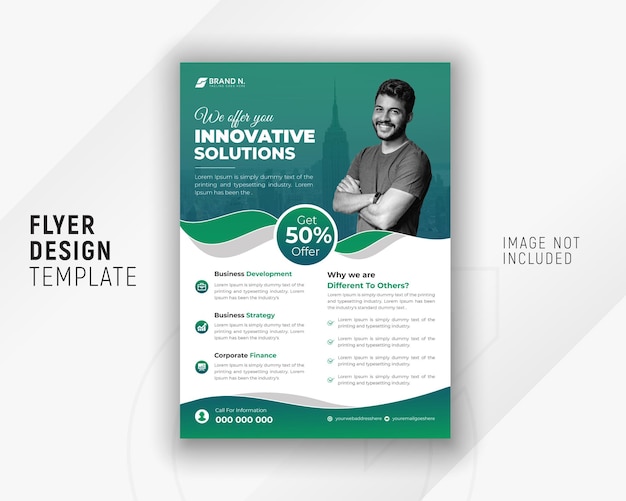 Flyer business and abstract layout design template