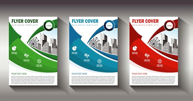 Vector flyer business template brochure layout annual report