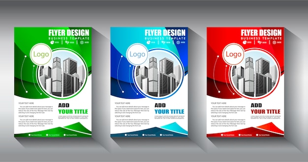 Vector flyer business template brochure layout annual report