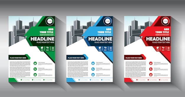 Vettore volantino modello di business brochure layout relazione annuale