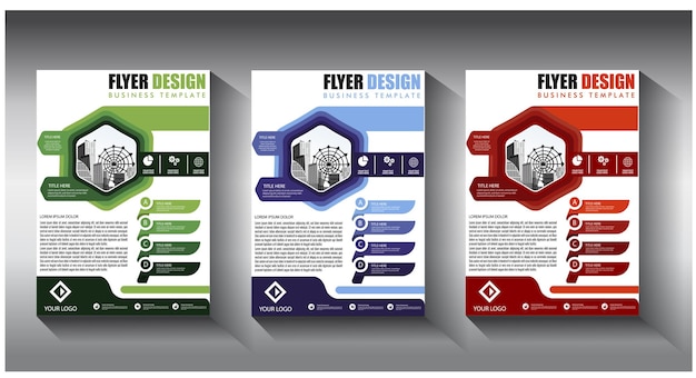 Vector flyer business template brochure layout annual report