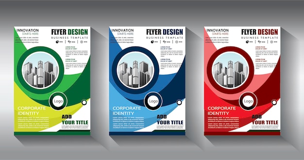 Vector flyer business template brochure layout annual report