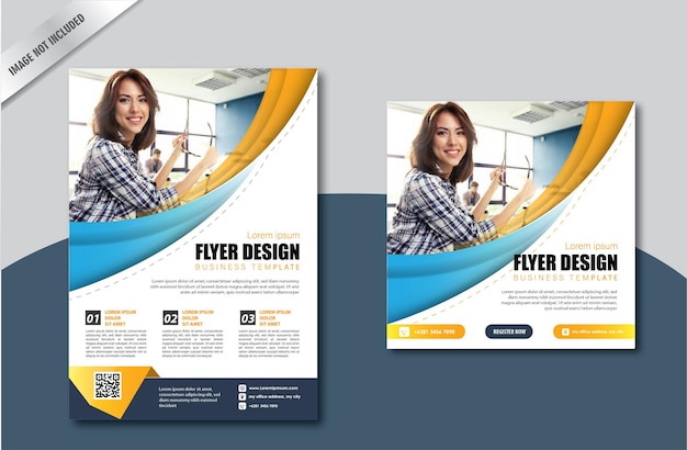 Brochure del modello di business flyer per il rapporto annuale di layout
