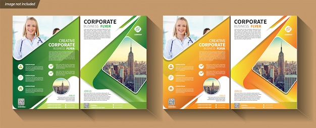 Vector flyer business template for cover brochure corporate