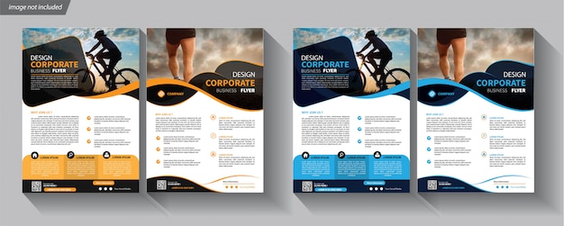 Vector flyer business template for cover brochure corporate