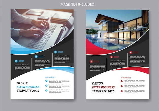 Флаер бизнес шаблон для обложки корпоративной брошюры