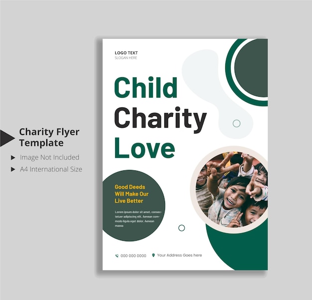 Vector a flyer for a charity love template