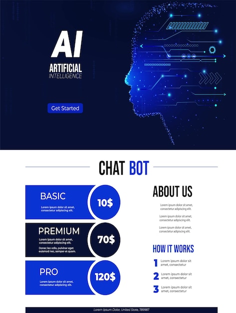 Vector flyer for chatbot