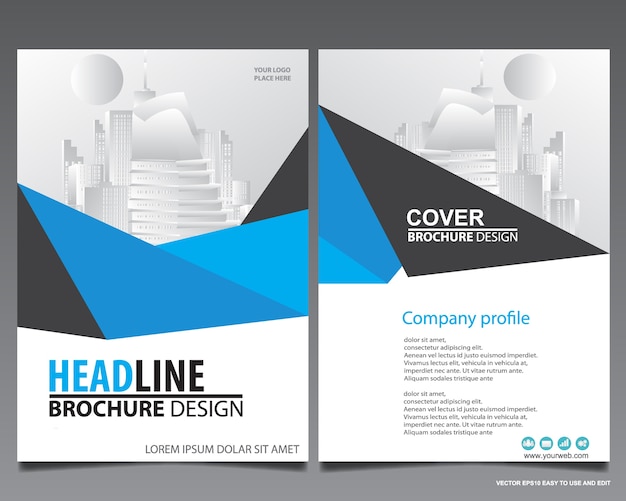 Vector flyer cover zakelijke brochure vector ontwerp,