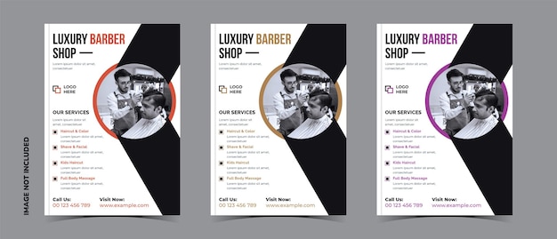 Flyer design for barber shop business and spa business