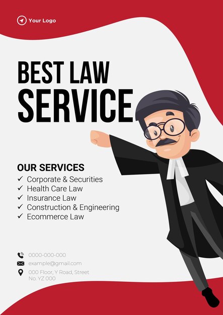 Flyer design of best law service template