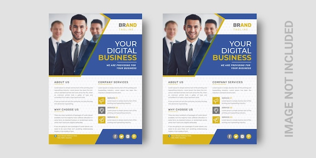 Flyer design business company design Ramadan design best company flyer design Premium Vector