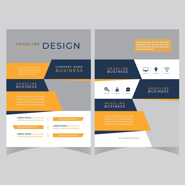 ベクトル フライヤーデザイン 会社のビジネスレポートの表紙 ブローチャーやフライヤーのデザイン チラシのプレゼンテーション