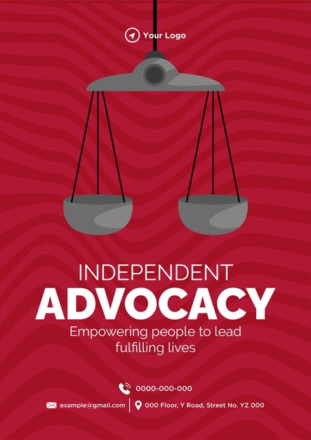Flyer design of independent advocacy template